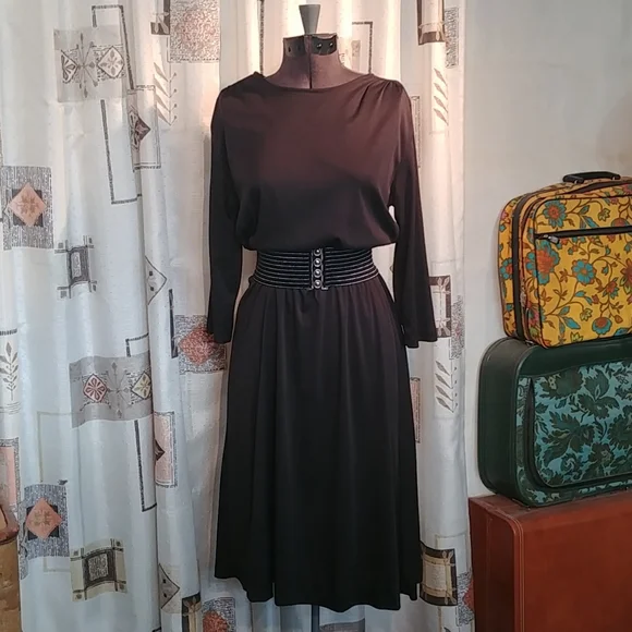 Med & Up Vtg Black Blair Dress - Picture 6 of 10